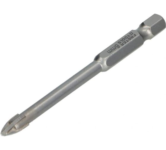 Сверло FASTER TOOLS для стекла и плитки, 4-лезвийное, 6.0 мм, длина 80 мм FT228-08