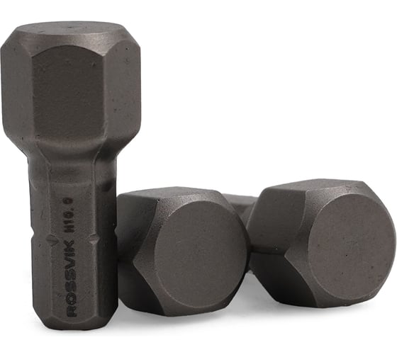 Бита ROSSVIK HEX H10.0, 25 мм, 1/4, сплав S2 (20шт в коробке) 6325H100