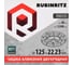 Чашка алмазная RUBINRITZ двухрядная ECO (125x22.23мм) DS02125 1