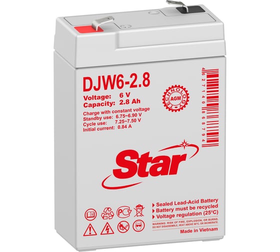 Аккумуляторная батарея Star DJW6-2.8 6В 2,8Ач УТ-00003182