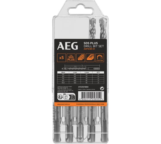 Набор буров SDS-plus AEG ADP2CB5-S1 4932501880