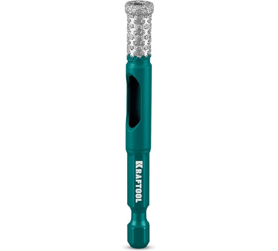 Вакуумное алмазное трубчатое сверло KRAFTOOL VS DIAMOND d 6, HEX 1/4, по керамограниту 29891-06