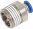 Фитинг цанговый прямой TITAN LOCK, 6 мм, наруж. резьба 1/2, латунь ник., тип POC, TLP-POC6-04BRN 2