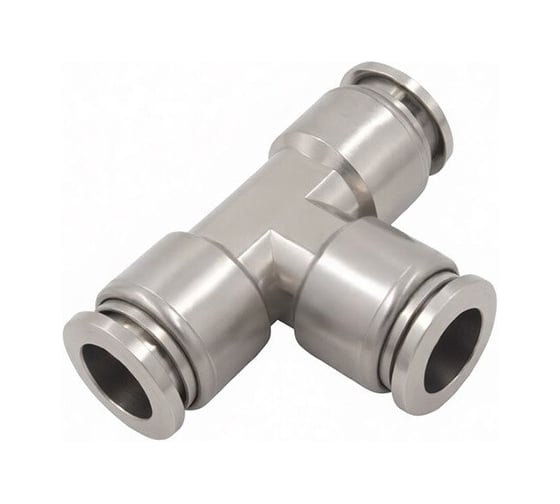 TФитинг цанговый Т-образный TITAN LOCK, 8 мм, нерж.сталь, тип PUT, TLP-PUT8SS
