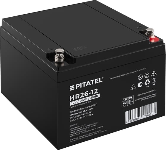 Аккумулятор Pitatel 12V 26Ah HR26-12