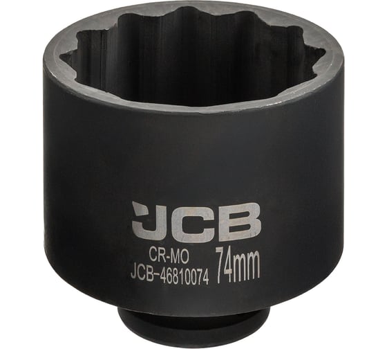 Головка ударная глубокая JCB 74мм (12гр.), 3/4 JCB-46810074(62544)