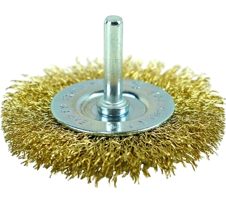 Кордщётка дисковая 75 мм, латунированная сталь 0.3 мм, хвостовик 6 мм Berger BG BG1730