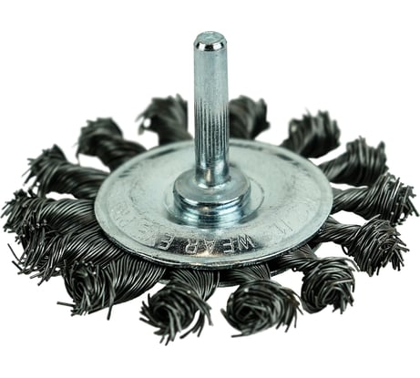Кордщётка дисковая 75 мм, витая оцинкованная сталь 0.5 мм, хвостовик 6 мм Berger BG BG1734