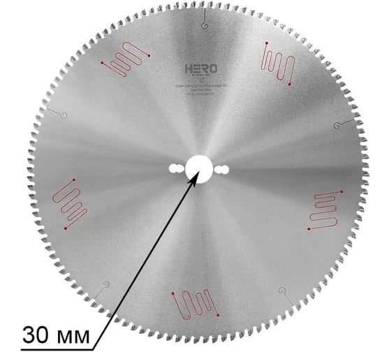 Пильный диск по алюминию и ПВХ HERO 600 х 30, Z=140 40836