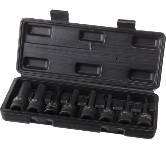 Набор головок-бит LIGE SPLINE ударных 1/2, 8пр.(M5,M6,M8,M10,M12,M14,M16,M18), в кейсе 702584