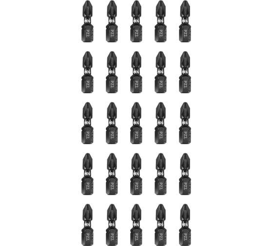 Ударостойкие биты AEG PZ2 25 мм, 25 шт, TICTAC упаковка AF25PZ2-25 4932502234