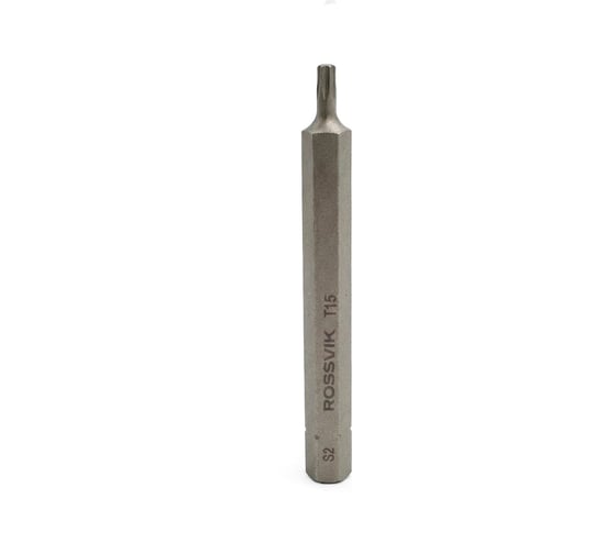 Бита ROSSVIK TORX T15, 80 мм, 5/16, сплав S2 (10шт в коробке) 8080T15