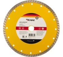 Диск алмазный отрезной Турбо (230x22.2x2.8x10 мм) KRANZ KR-90-0125