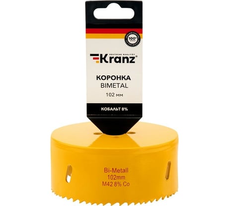 Коронка биметаллическая 102 мм KRANZ KR-92-0244