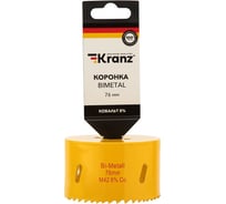 Коронка биметаллическая 76 мм KRANZ KR-92-0238