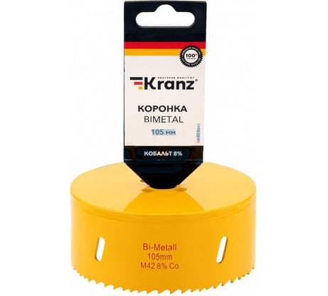 Коронка биметаллическая 105 мм KRANZ KR-92-0245