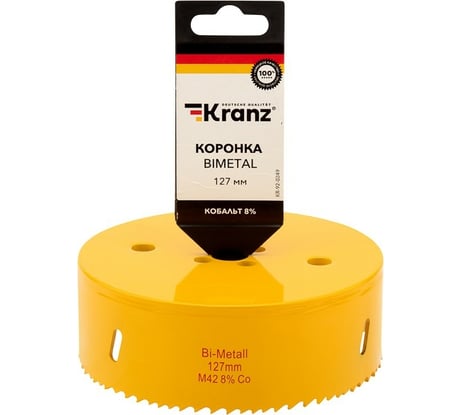 Коронка биметаллическая 127 мм KRANZ KR-92-0249