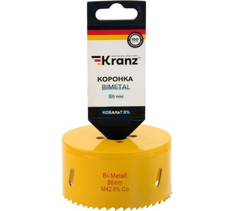 Коронка биметаллическая 86 мм KRANZ KR-92-0241