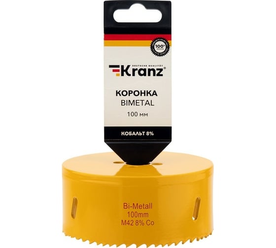 Коронка биметаллическая 100 мм KRANZ KR-92-0243