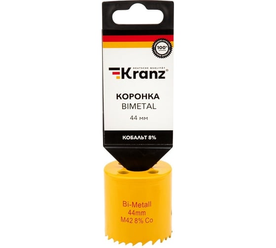 Коронка биметаллическая 44 мм KRANZ KR-92-0221 1