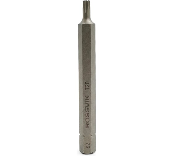 Бита ROSSVIK TORX , T20, 80 мм, 5/16, сплав S2 (10шт в коробке) 8080T20