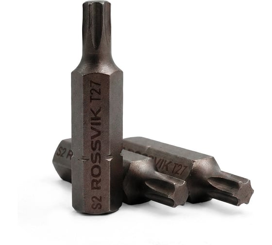 Бита ROSSVIK TORX , T27, 36 мм, 5/16, сплав S2 (20шт в коробке) 8036T27