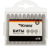 Бита (10 шт; PH3x50 мм; сталь S2) для шуруповерта KRANZ KR-92-0417