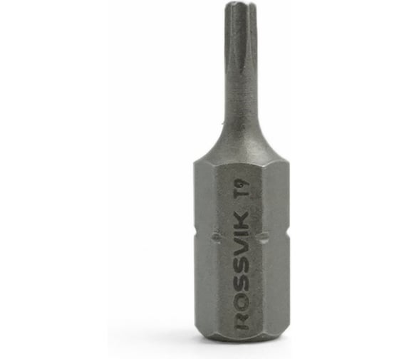 Бита ROSSVIK TORX T9, 25 мм, 1/4, сплав S2 (20шт в коробке) 6325T9