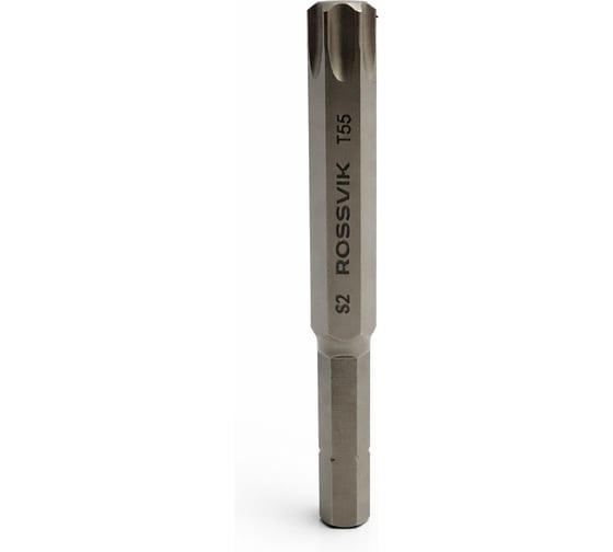 Бита ROSSVIK TORX T55, 80 мм, 5/16, сплав S2 (8шт в коробке) 8080T55