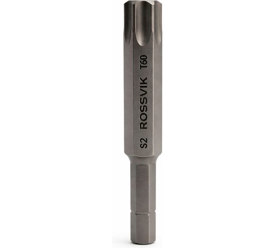 Бита ROSSVIK TORX T60, 80 мм, 5/16, сплав S2 (5шт в коробке) 8080T60