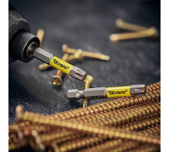 Бита Torx (2 шт; T40x50 мм; сталь S2) для шуруповерта KRANZ KR-92-0431-1