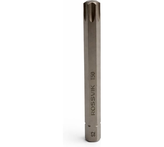 Бита ROSSVIK TORX T50, 80 мм, 5/16, сплав S2 (10шт в коробке) 8080T50