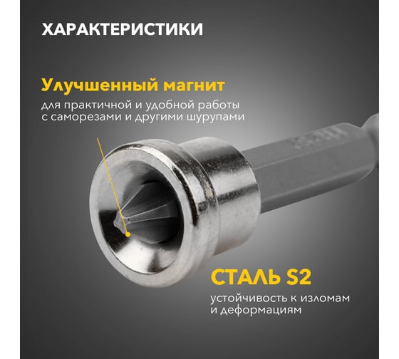 Бита для шуруповерта (2 шт; PH2x50 мм; под гипсокартон)  KRANZ KR-92-0415-2
