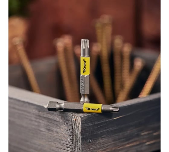Бита Torx (2 шт; T30x50 мм; сталь S2) для шуруповерта KRANZ KR-92-0430-1