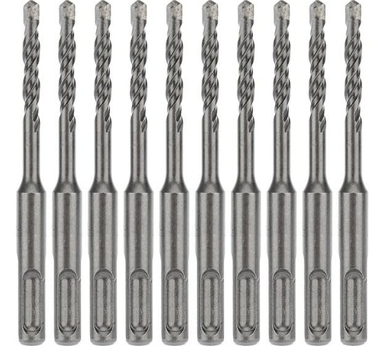 Бур по бетону (10 шт; 6x110x50 мм; SDS-Plus) KRANZ KR-91-0006-4