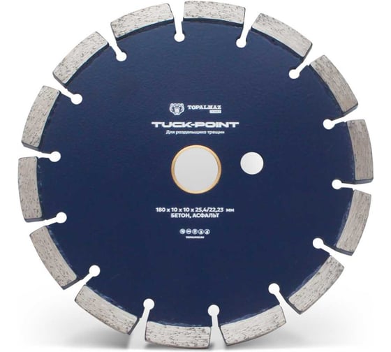 Диск алмазный TOPALMAZ TUCK POINT 180х25,4/22,23х10, 1шт, 00-00010652