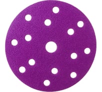 Круг шлифовальный Purple PP627 (150 мм; 15 отверстий; Р80; 100 шт) Hanko PP627.150.15.0080