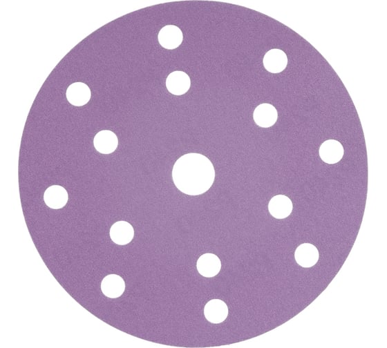 Круг шлифовальный Purple PP627 (150 мм; 15 отверстий; Р240; 100 шт) Hanko PP627.150.15.0240 1
