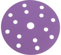 Круг шлифовальный Purple PP627 (150 мм; 15 отверстий; Р220; 100 шт) Hanko PP627.150.15.0220