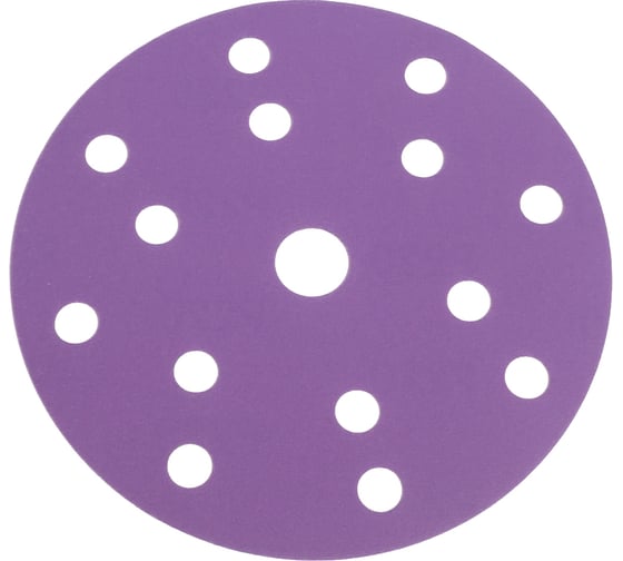 Круг шлифовальный Purple PP627 (150 мм; 15 отверстий; Р220; 100 шт) Hanko PP627.150.15.0220
