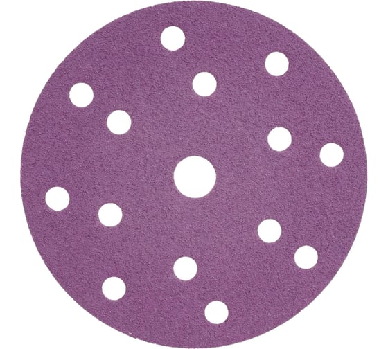 Круг шлифовальный Purple PP627 (150 мм; 15 отверстий; Р60; 100 шт) Hanko PP627.150.15.0060 1