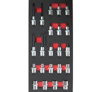 Набор головок TORX 1/2"DR, 22 предмета в мягком ложементе AmPro T33228
