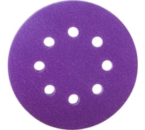 Круг шлифовальный Purple PP627 (125 мм; 8 отверстий; Р180; 100 шт) Hanko PP627.125.8.0180