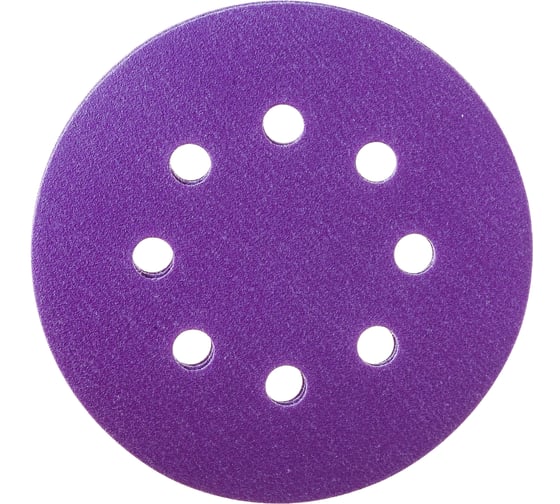 Круг шлифовальный Purple PP627 (125 мм; 8 отверстий; Р180; 100 шт) Hanko PP627.125.8.0180