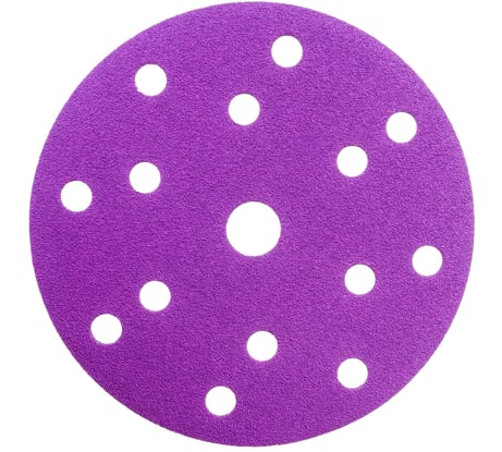 Круг шлифовальный Purple PP627 (150 мм; 15 отверстий; Р100; 100 шт) Hanko PP627.150.15.0100