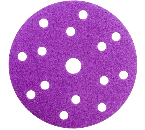 Круг шлифовальный Purple PP627 (150 мм; 15 отверстий; Р100; 100 шт) Hanko PP627.150.15.0100 1
