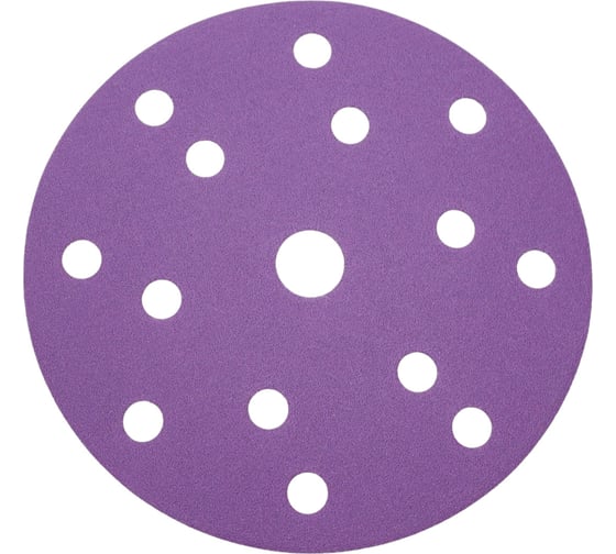 Круг шлифовальный Purple PP627 (150 мм; 15 отверстий; Р150; 100 шт) Hanko PP627.150.15.0150 1