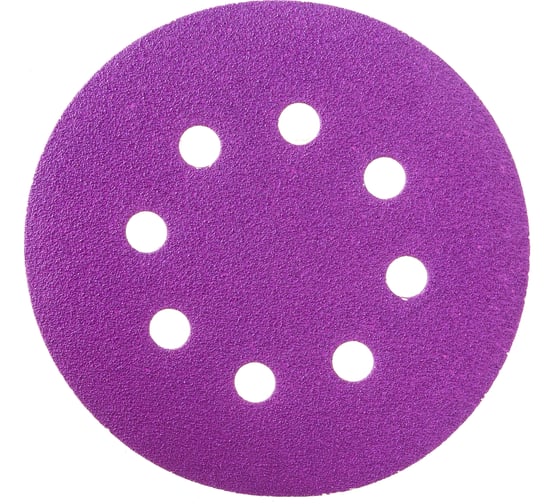 Круг шлифовальный Purple PP627 (125 мм; 8 отверстий; Р120; 100 шт) Hanko PP627.125.8.0120