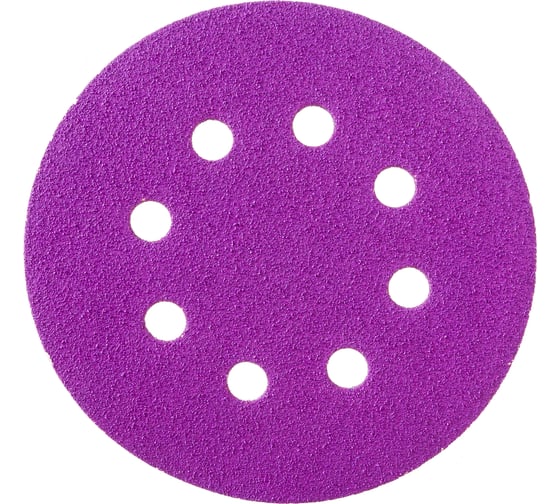 Круг шлифовальный Purple PP627 (125 мм; 8 отверстий; Р80; 100 шт) Hanko PP627.125.8.0080