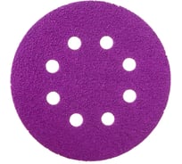 Круг шлифовальный Purple PP627 (125 мм; 8 отверстий; Р60; 100 шт) Hanko PP627.125.8.0060